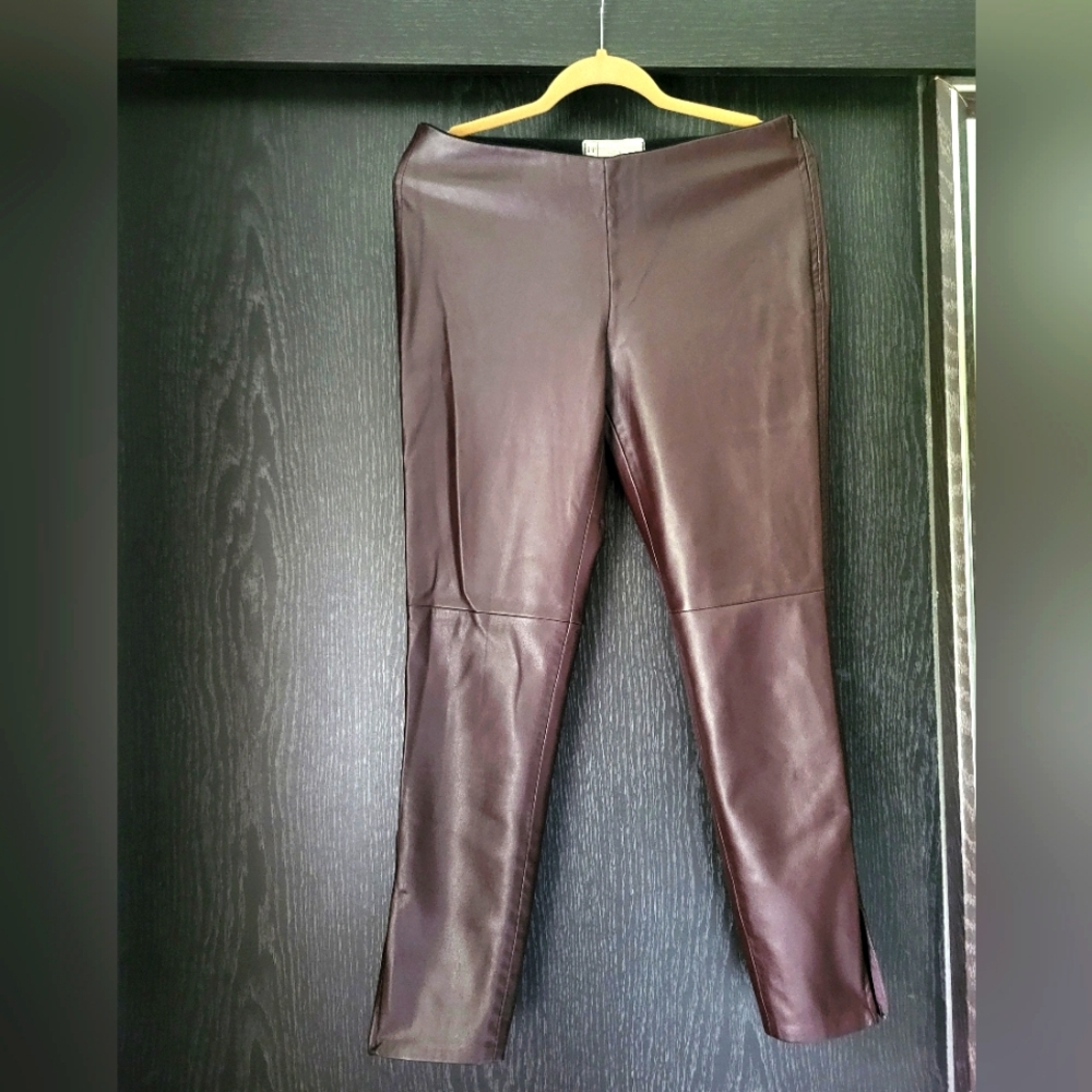 Free People  Leather Ankle Pants